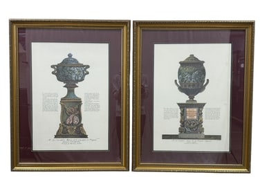 Pair of Framed Prints of Urns