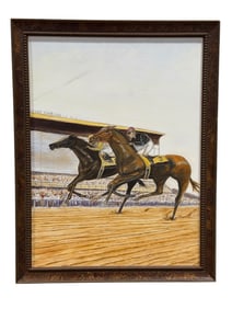 Signed Dunkelman Oil on Canvas "Sunday Silence" Painting