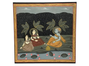 Indian Pichwai Silk Painting