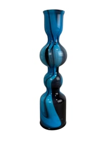Carlo Moretti Blue Italian Murano Art Glass Vase
