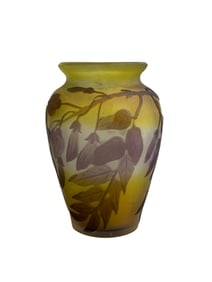 Signed Late 19th C. Emile Galle French Cameo Vase