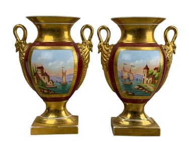 Pair of French Porcelain Vases