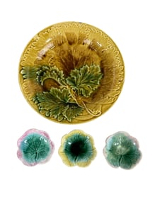Group of 4 Majolica Pieces
