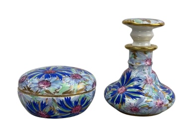 2 Floral Design Limoges Pieces
