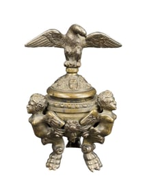 19th C. Bronze Grand Tour Eagle Inkwell