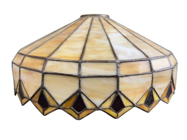 Antique Leaded Glass Lamp Shade