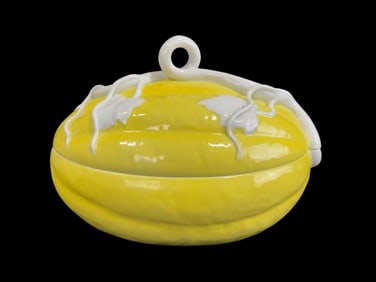 Mottahedeh Majolica Mellon Squash Covered Dish