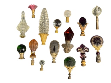 Group of Art Deco Glass Lamp Finials