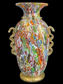 MCM Millifori Monumental Murano Glass Vase