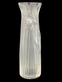 Signed Lalique France Crystal "Jonquille" Vase