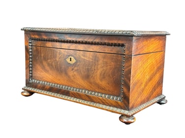 19th C. Mahogany English Regency Tea Caddy