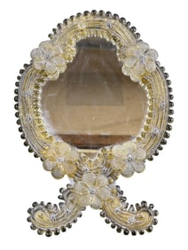 Italian Venetian Murano Art Glass Vanity Mirror