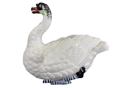 Large Chelsea House Porcelain Swan Tureen