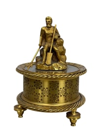 Rare Antique Bronze "Poseidon" Clock