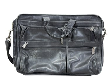 Vintage Black Leather Tumi Briefcase Bag