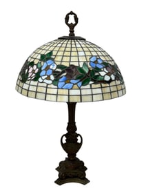 Floral Tiffany Style Stained Glass Table Lamp