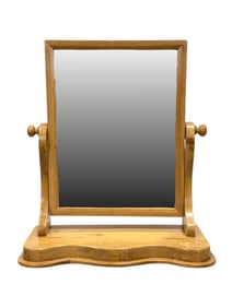 Vintage Pine Table Top Shaving Mirror