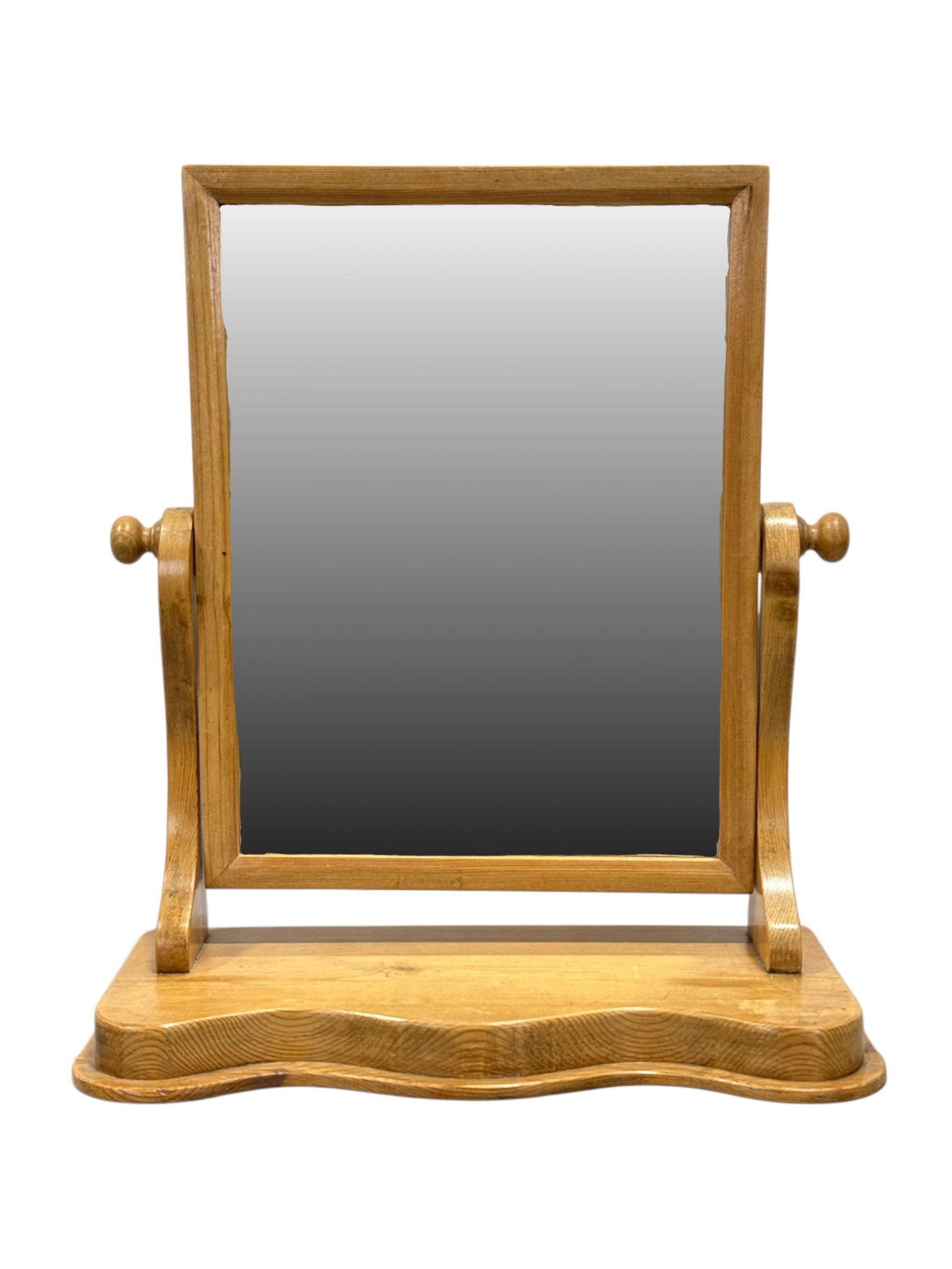 Vintage Pine Table Top Shaving Mirror: Vintage Pine Table Top Shaving Mirror. Measures 21.5" H x 18" W x 7.75" D.