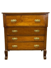 19th C. Walnut Empire Chest of Drawers