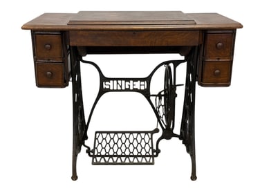 Singer Sewing Machine Cabinet Made Into Side Table