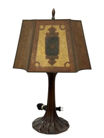 Art Deco Mica Shade Lamp