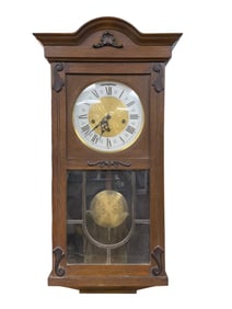 Vintage Oak Western Germany Wall Clock
