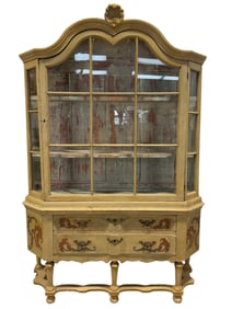 French Hand Painted China Hutch