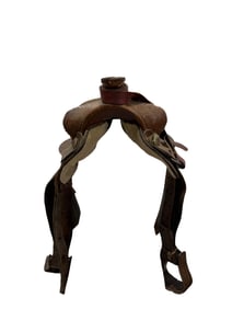 Western Embossed Leather Saddle
