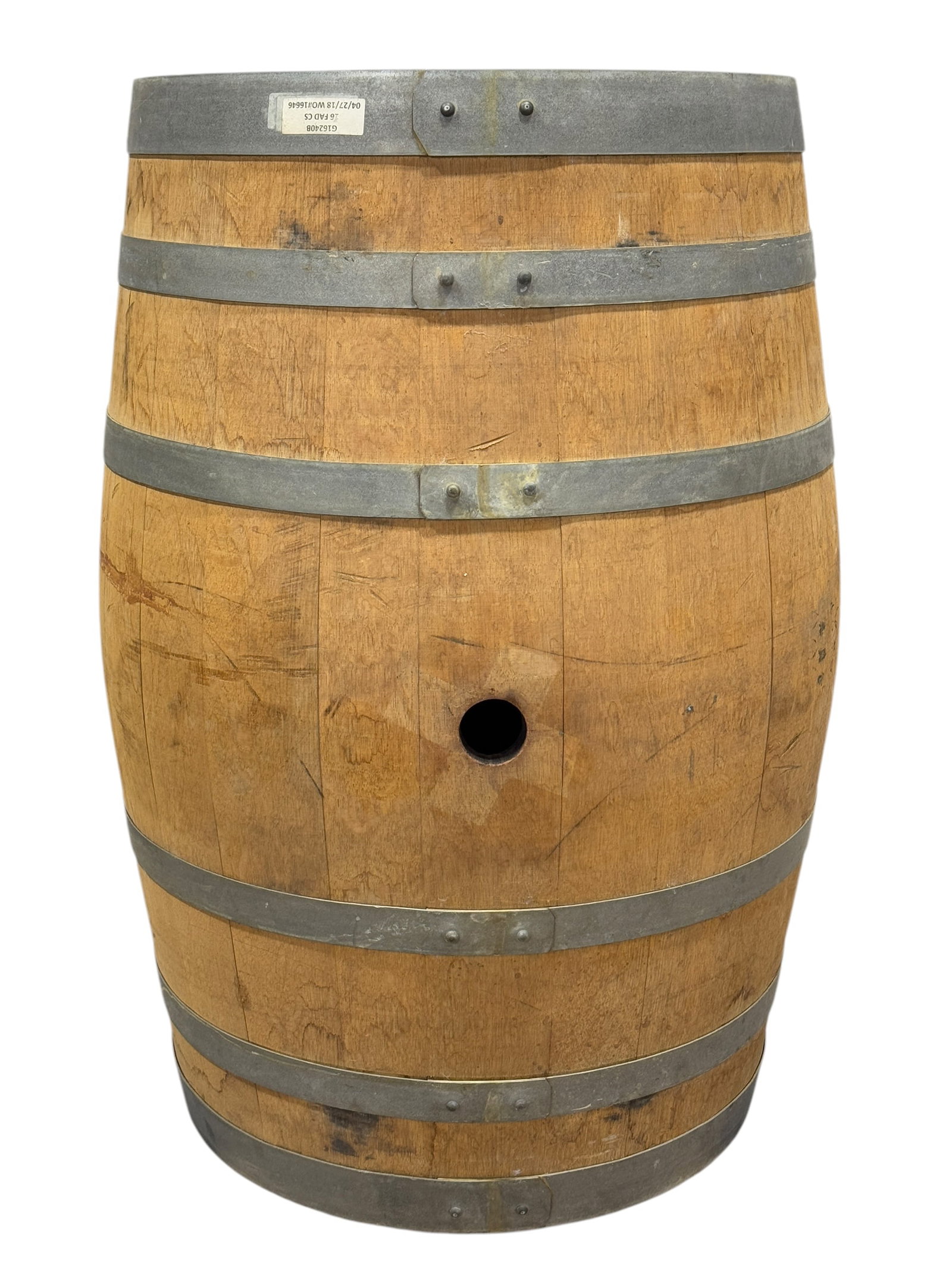 French Seguin Moreau Premium Napa Cellars 59 Gal White Oak Wine Barrel: French Seguin Moreau Premium Napa Cellars 59 Gal White Oak Wine Barrel. Measures 37" H x 25.5" W.