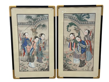 Pair of Framed Asian Prints