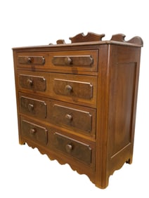19th C. Pine 4 Drawer Chest