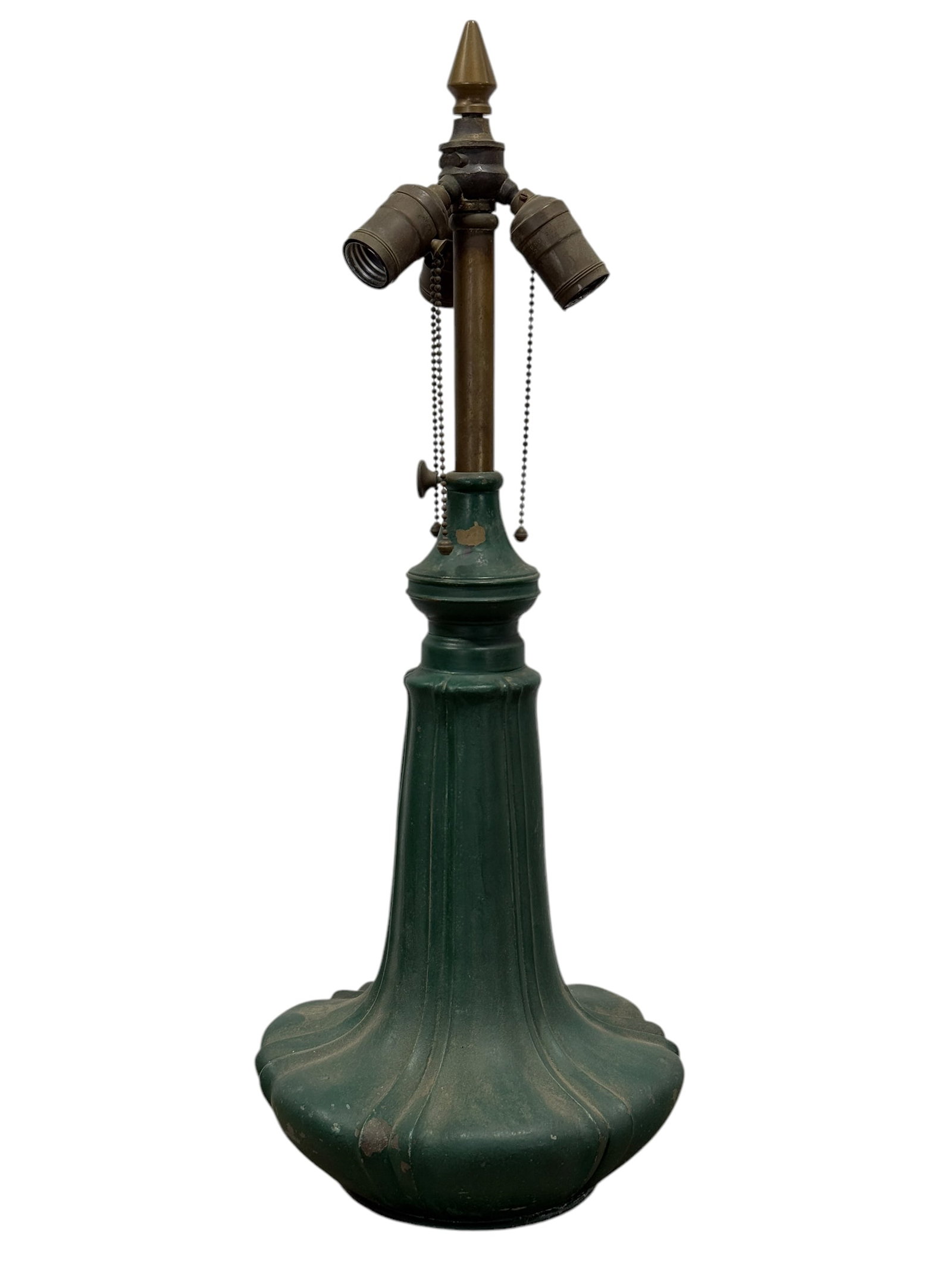 Antique Cast Iron Bradley & Hubbard Lamp Base: Antique Cast Iron Bradley & Hubbard Lamp Base. Marked Bradley & Hubbard at the top of lamp. Measures 25" Tall.