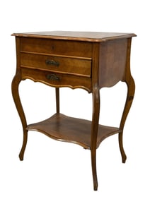 Antique French Louis XV Sewing Cabinet w/ Lift Top