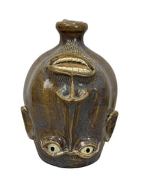 Signed Steve Turpin Pottery Face Jug
