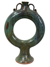 Signed Amedeo Salamoni Pottery Alabama Ring Jug