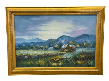 Signed Oil on Canvas "Hillside Shadows" Painting