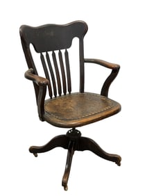 Antique Oak Swivel Desk Chair