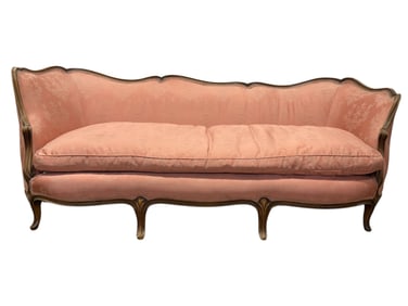 Late 19th C. French Provincial Walnut Sofa