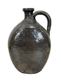 Antique Albany Slip Glazed Stoneware Jug