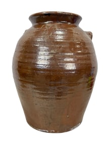 Signed Early 20th C. Robert Broyles 4 Gal Pottery Jar