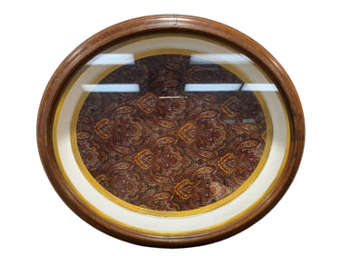 Victorian Walnut Deep Shadow Box w/ Fabric