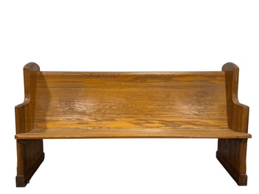 Antique Oak Church Pew
