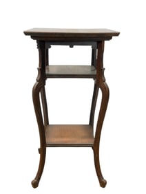 Antique W. A. Berkey Furn. Co. Tiger Oak Side Table