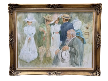 Signed Rusty Money Oil on Canvas "Sunday Afternoon" Painting