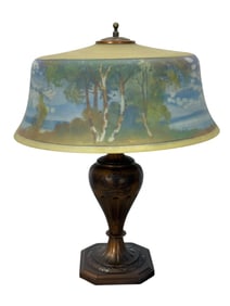 Signed Pairpoint & Co. Reverse Painted Lamp