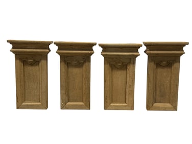 Group of 4 19th C. Carved Oak Architectural Pieces