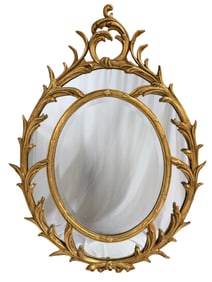 Friedman Brothers Oval Giltwood Mirror