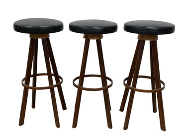 Set of 3 Hans Olsen Frem Rojle Bar Stools