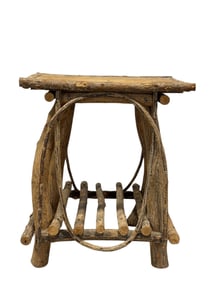 Adirondack Style Twig Side Table