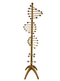 MCM Double Helix Wood Coat Rack Attr. To Nanna Ditzel